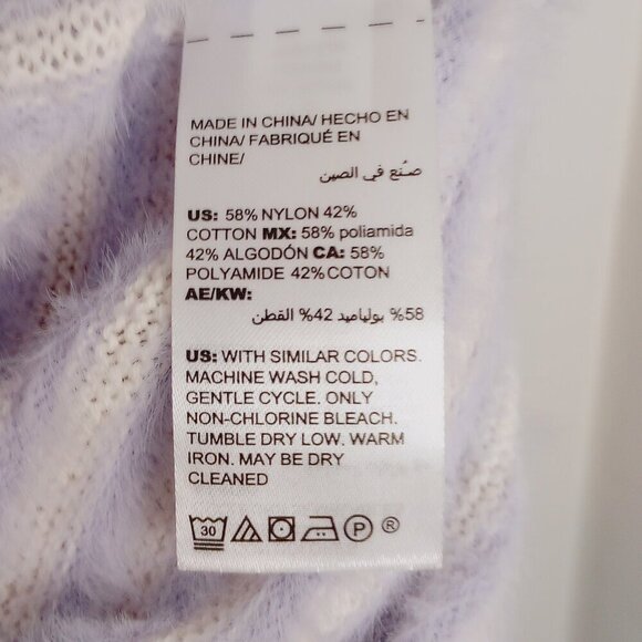 Chico's Zenergy Cozy Stripe Mock Neck Pullover Sweater - Picture 8 of 8